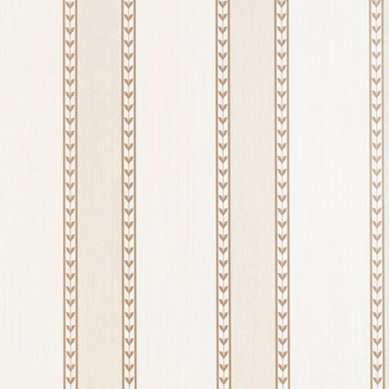 Lansdowne Strie Stripe wallpaper in Limestone by Schumacher, designed by Matthew Patrick Smyth, showing alternating decorative stripes on a textured ground.