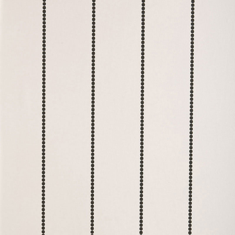 Gabrielle Stripe wallpaper in Graphite by Schumacher, featuring beaded vertical stripes inspired by couture embroidery.