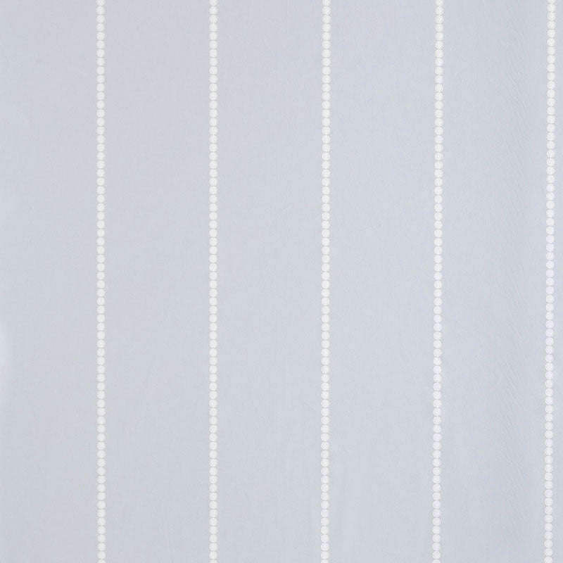 Gabrielle Stripe Porcelain wallpaper by Schumacher featuring beaded vertical stripes in a soft porcelain colorway.