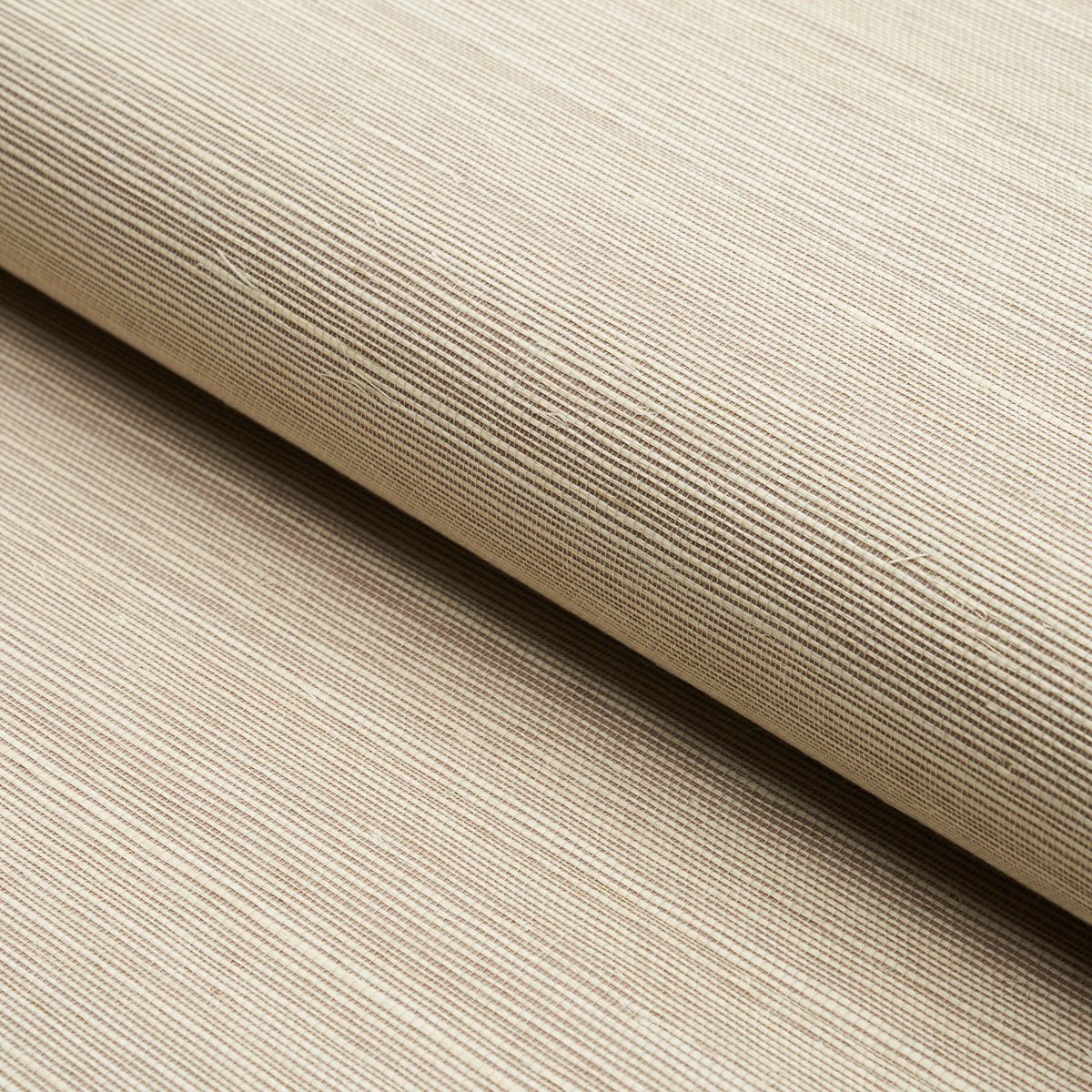 HARUKI SISAL Silver wallcovering by Schumacher, shown in a close-up of its textured, natural sisal finish.