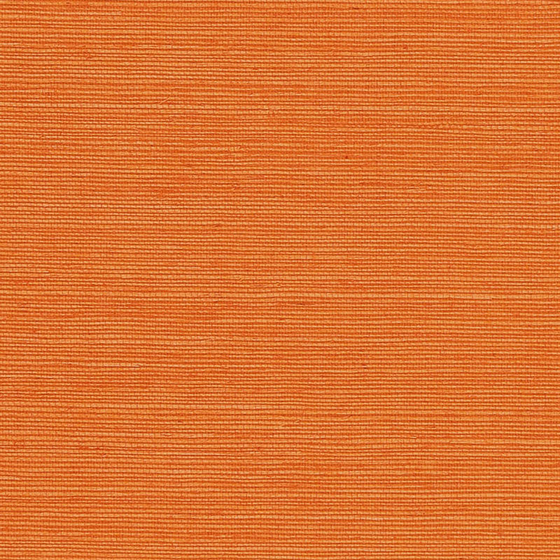 HARUKI SISAL Mandarin orange textured sisal wallpaper by Schumacher