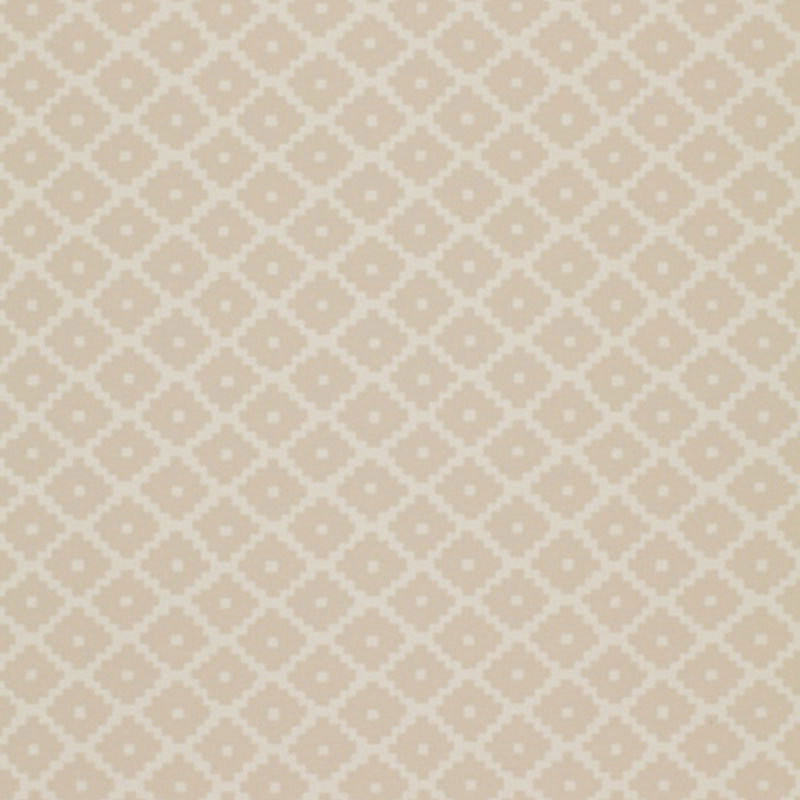 Ziggurat Alabaster geometric wallpaper by Schumacher, The Smart Set Collection