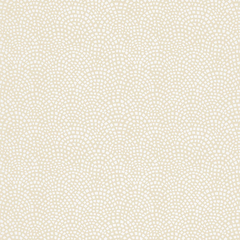 MOSAIC in Bone from the Modern Nature collection by Schumacher. Abstract mosaic tile pattern in neutral tones.
