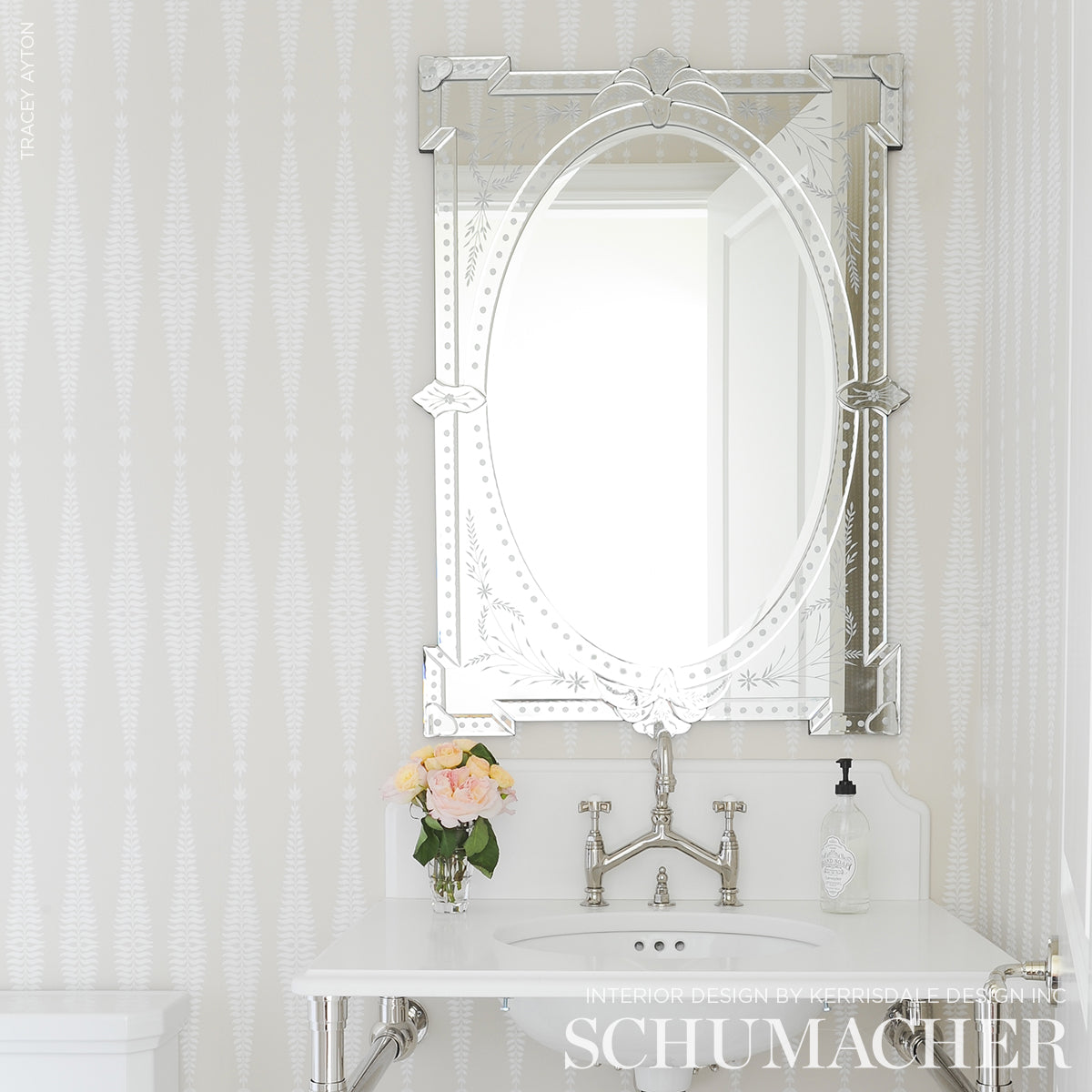 Fern Tree Bone by Kelly Wearstler Modern Nature Wallpaper – Schumacher 5005071