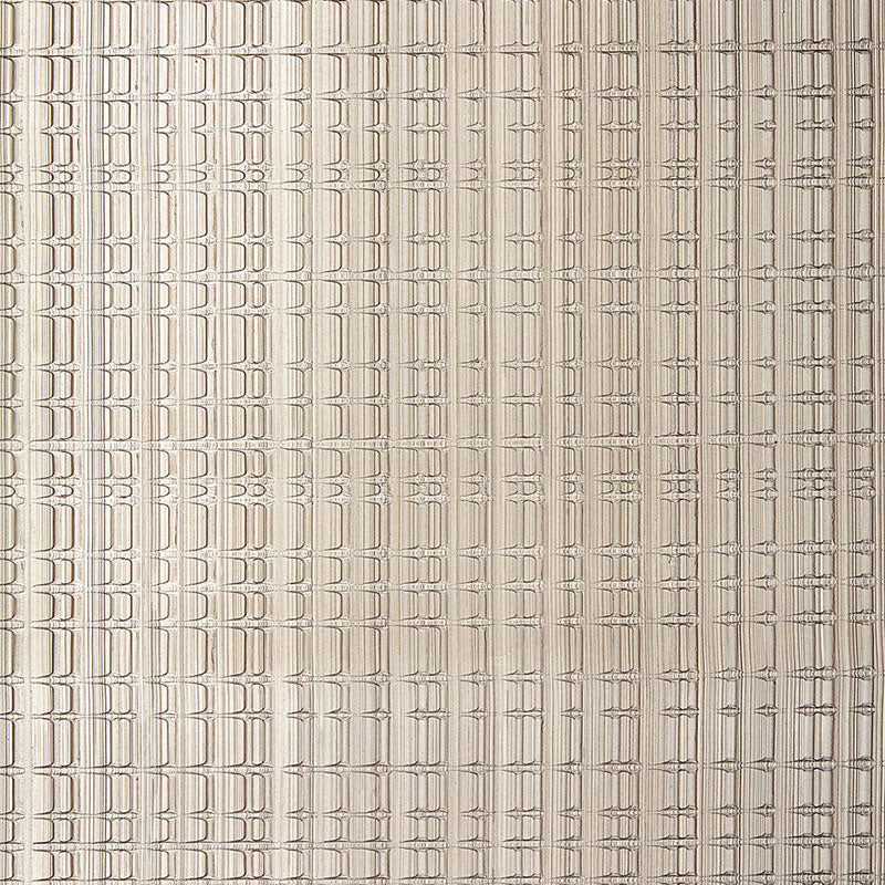 Urban Stripe Zinc handcrafted non-woven wallpaper by Schumacher, Modern Glamour Collection, metallic textured stripe pattern.