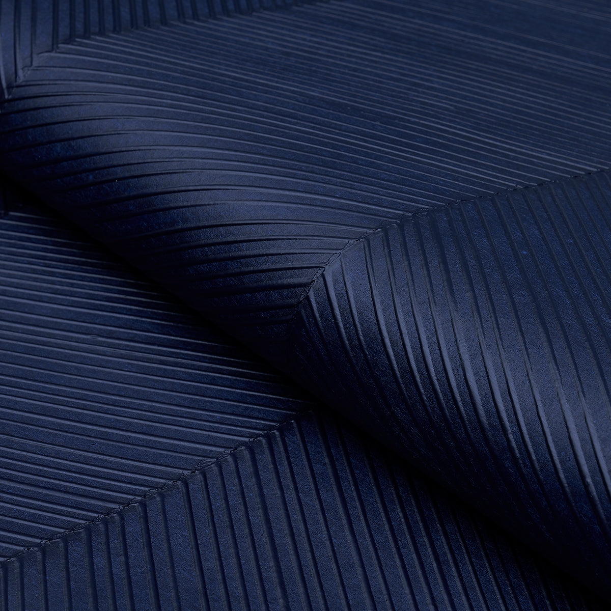 Chevron Texture Midnight Blue by Schumacher Handcrafted Textured Wallcovering – Schumacher 5005654