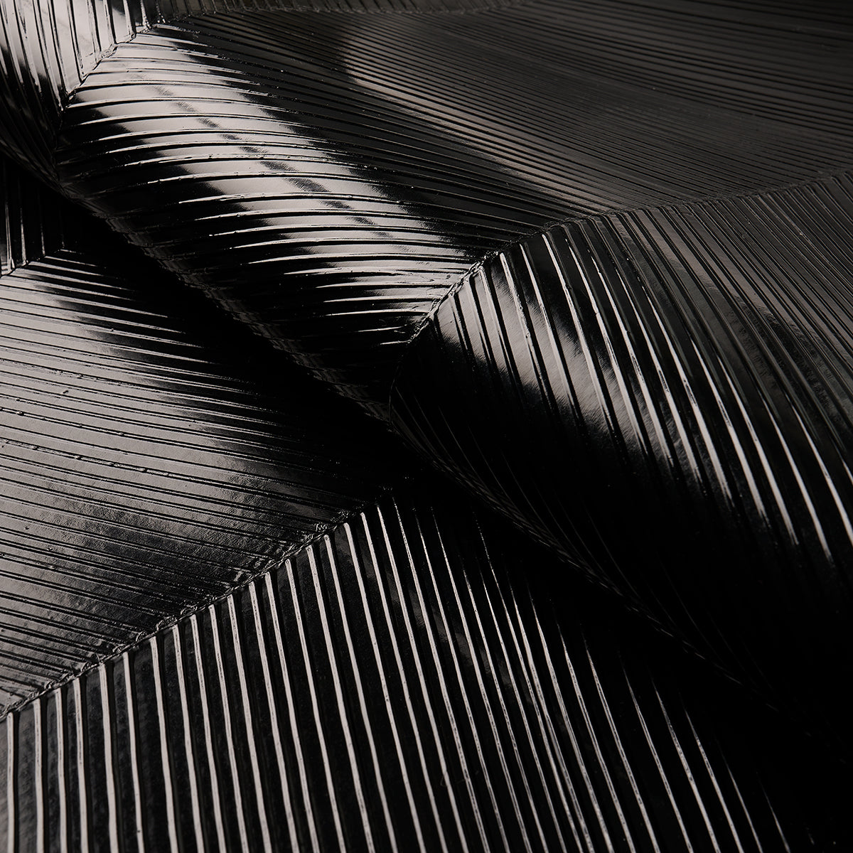 Chevron Texture Onyx by Schumacher Handcrafted Metallic Herringbone Wallcovering – Schumacher 5005655