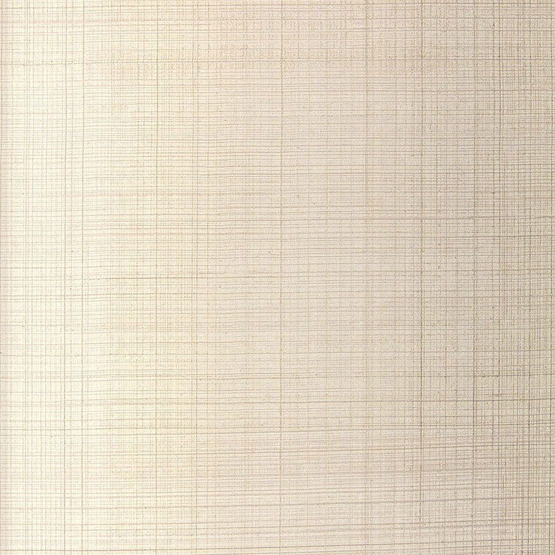 Brushed Plaid Oyster wallpaper with a hand-combed raised strié and metallic pigments for a subtle plaid effect by Schumacher.