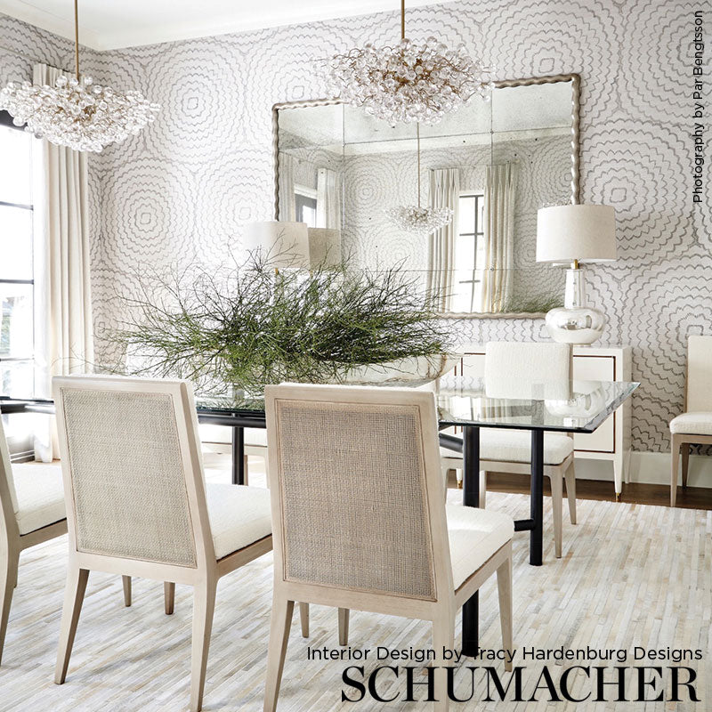 Feather Bloom Sisal Dove by Celerie Kemble Schumacher Wallpaper – 5006070