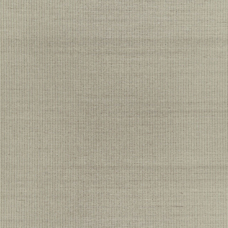 Harshaw Pinstripe Sisal wallpaper in Fog by Schumacher, a classic sisal wallcovering with subtle pinstripes.