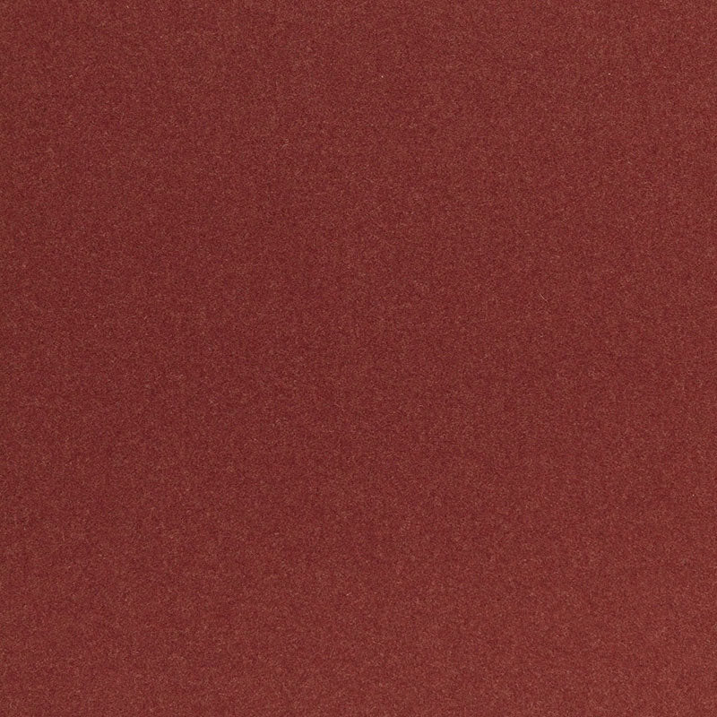 Chester Wool Sidewall in Carmine by Schumacher - Luxe Italian wool wallcovering in a rich red hue