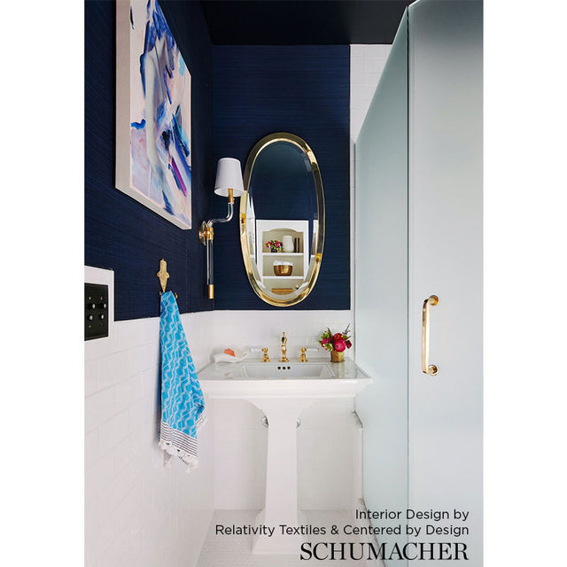 Zen Bamboo Ultramarine by Schumacher Quiet Beauty Collection Wallpaper – Schumacher 5006404