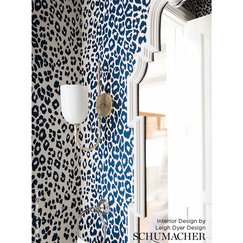 Iconic Leopard Ink by Schumacher Exuberant Prints Collection Wallpaper – Schumacher 5007010