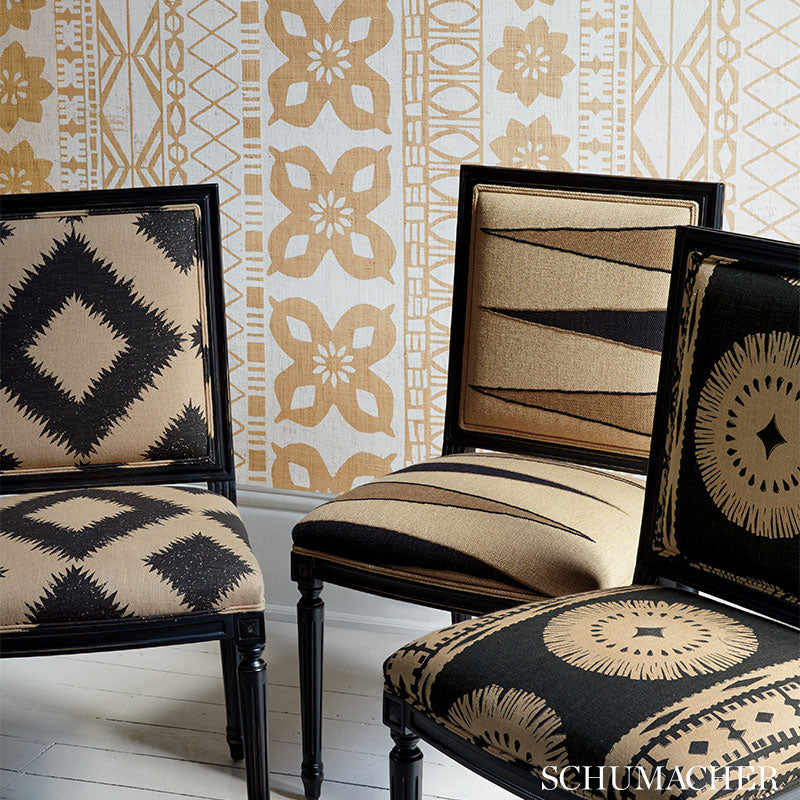 Mrs. Howell Palm by Schumacher Mary McDonald Graphic Grasscloth Wallpaper – Schumacher 5007330