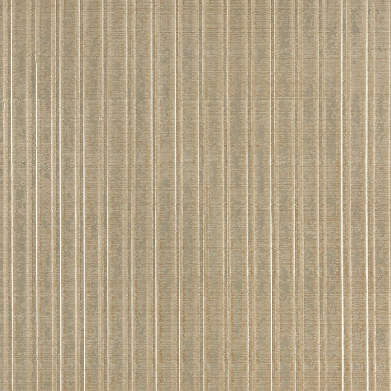 Galvanized Rib wallpaper in Burnished Gold with a handcrafted, corrugated metal-inspired ribbed texture.