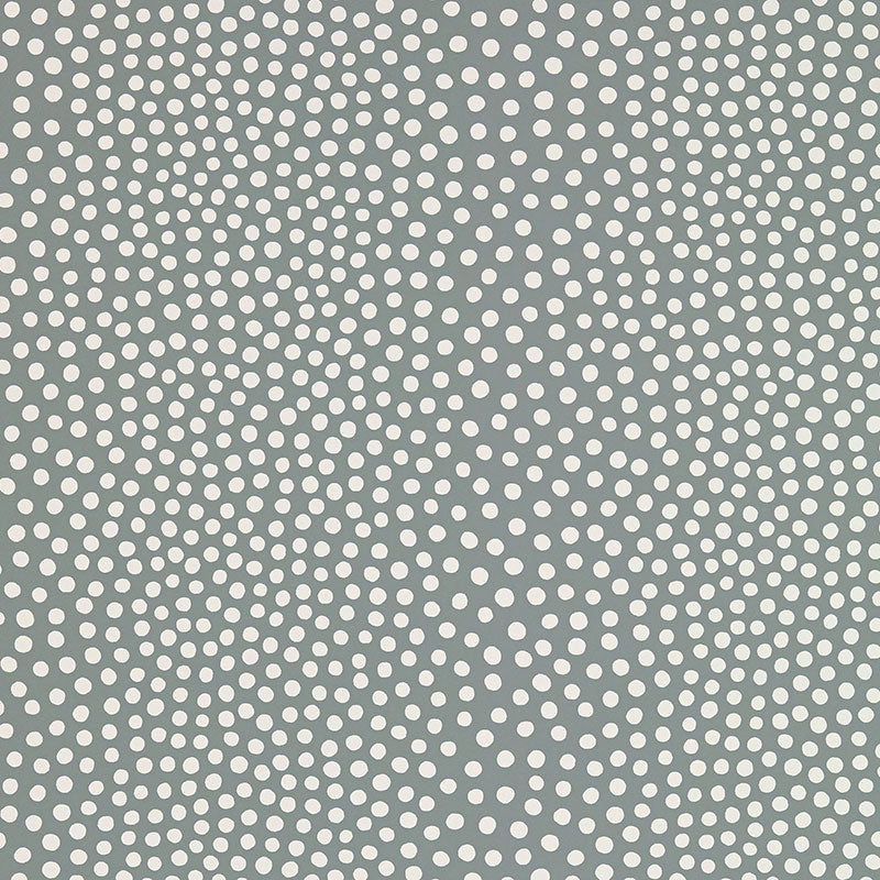Raindots Fog irregular polka dot wallpaper by Schumacher