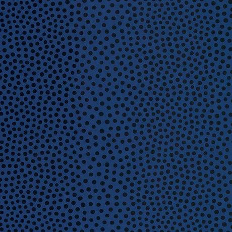 Raindots Marine Noir wallpaper with irregular polka dot pattern by Schumacher