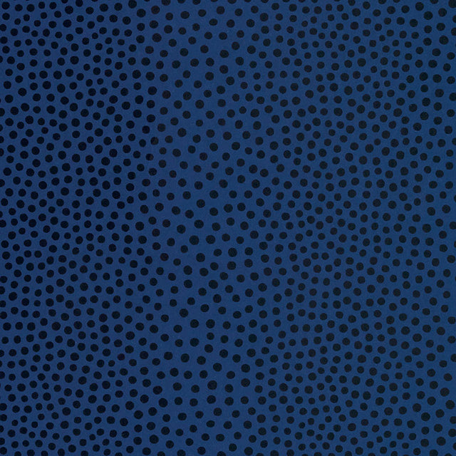 Raindots Marine Noir wallpaper with irregular polka dot pattern by Schumacher