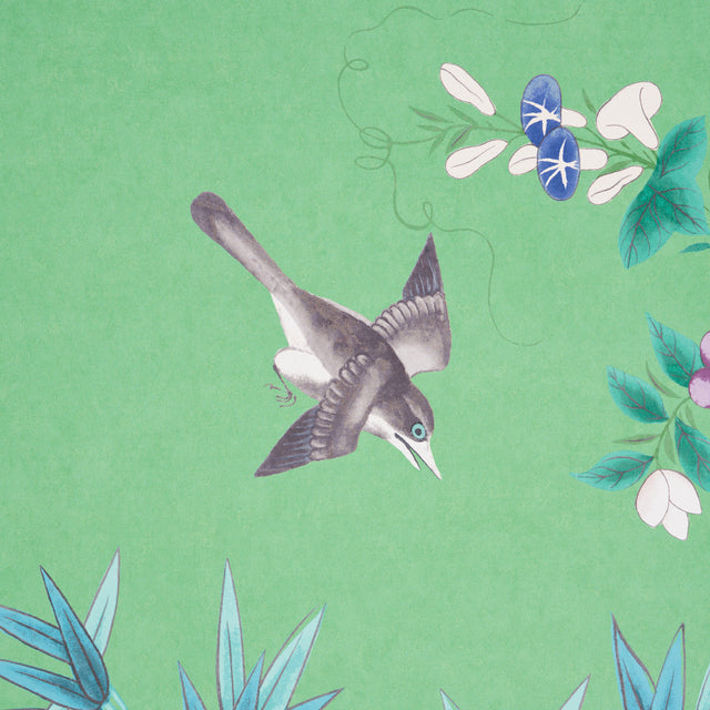 Brighton Pavilion Panel Emerald by Miles Redd Chinoiserie Wallpaper Panel – Schumacher 5007743