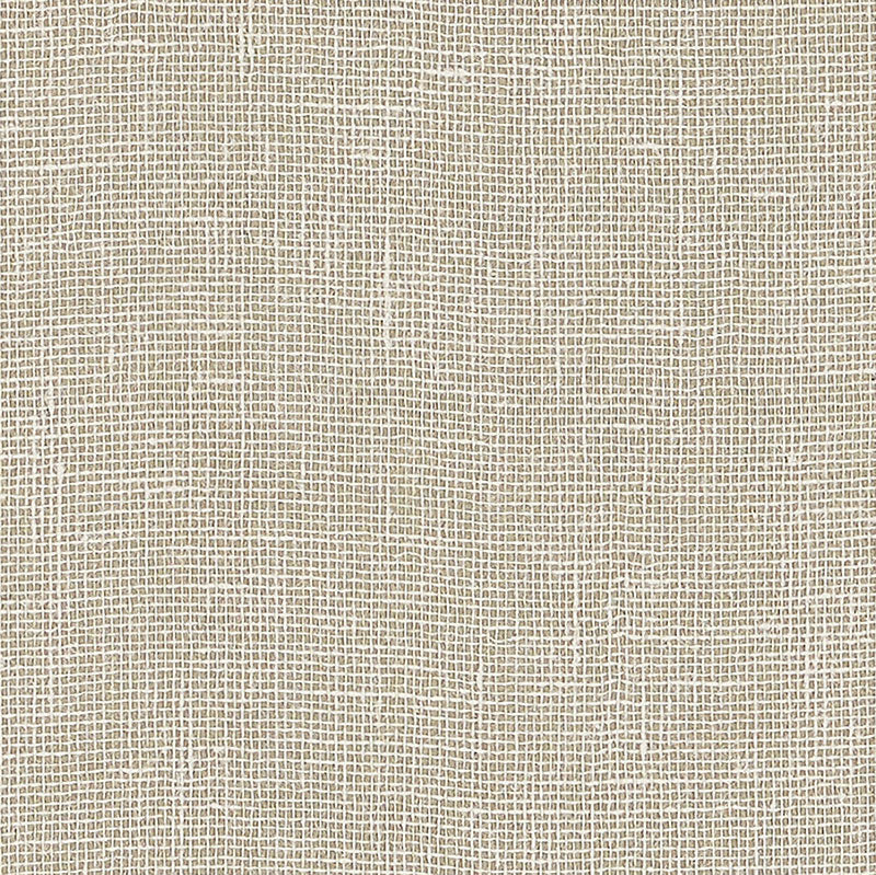 Linen Gesso Pale Gold wallpaper by Schumacher, featuring an open-weave linen texture on a glossed, colored ground.