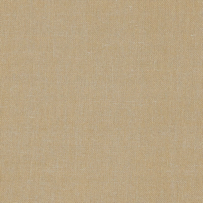 Gilded Linen gold wallpaper with a natural linen texture and subtle shimmer by Schumacher