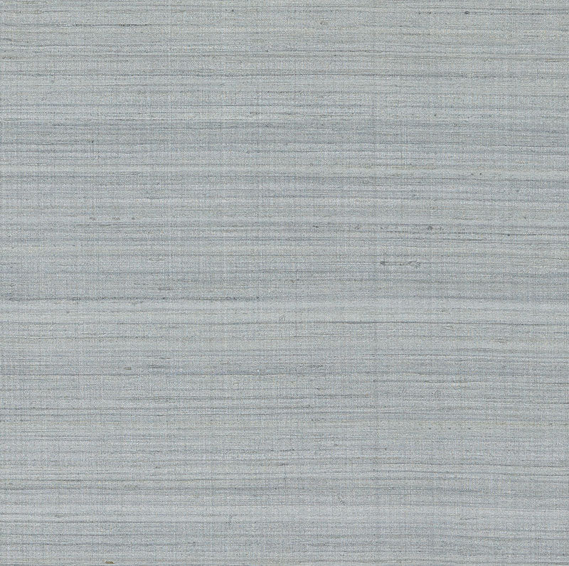 Shaded Silk Dove fabric wallcovering by Schumacher, featuring a lustrous, striated silk texture in a soft grey tone.