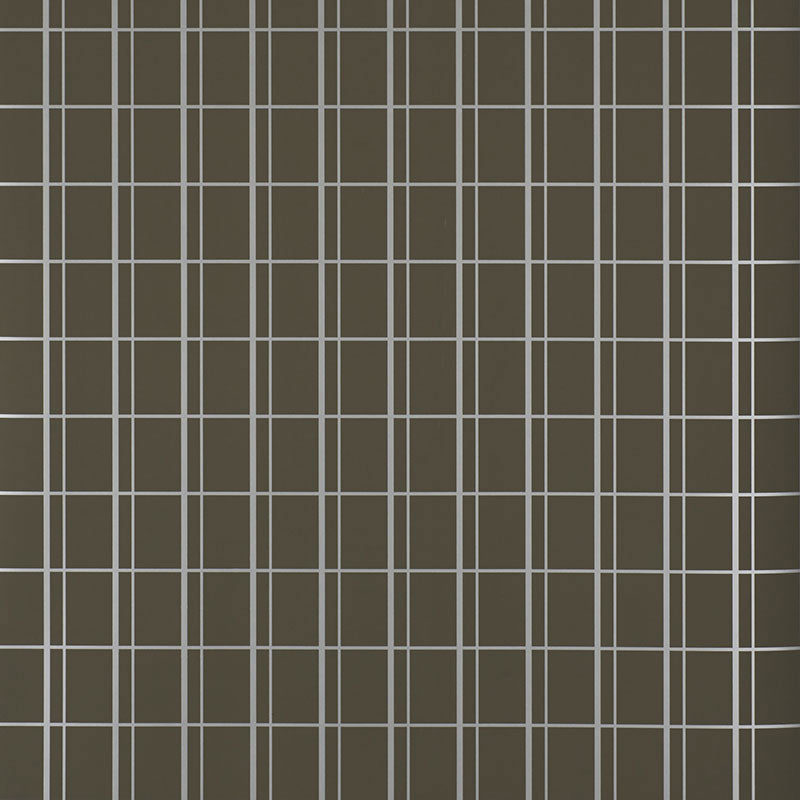 OTTO by David Oliver for Schumacher. Chic windowpane grid wallpaper in Glivers colorway.