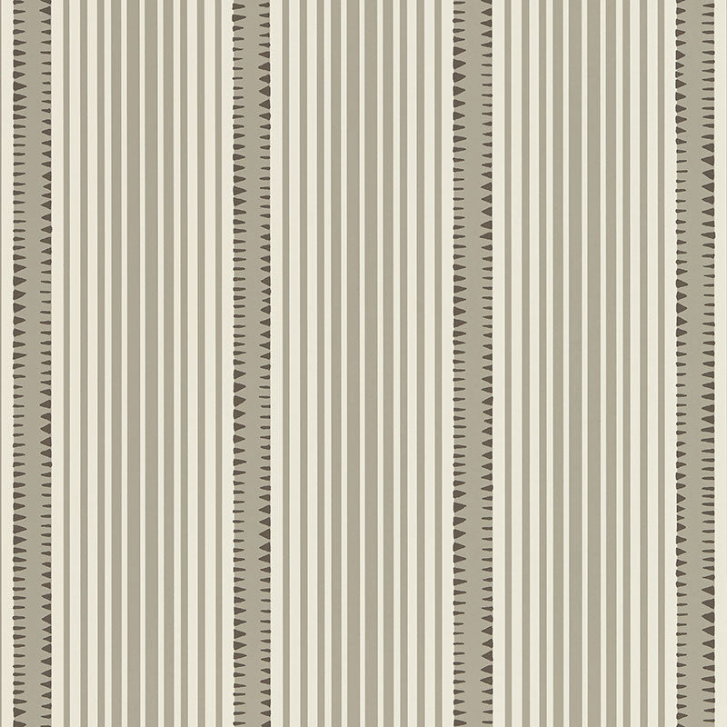 Moncorvo Muse by Schumacher - Modern striped wallpaper with geometric accents in neutral tones.