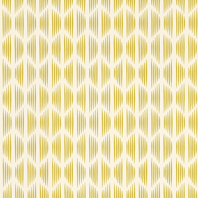 Ovington In Full Flower by David Oliver modern ikat geometric wallpaper in a kitchen setting, Schumacher 5008132