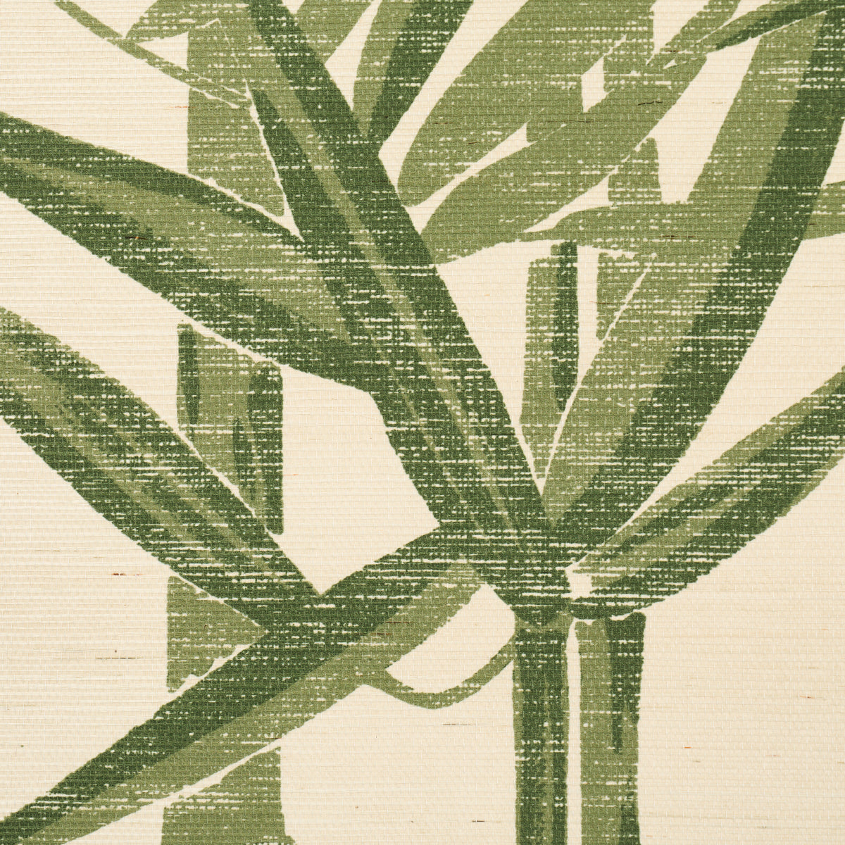 Les Bambous Sisal Green Bamboo Wallpaper – Schumacher 5008313