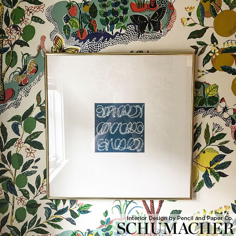 Citrus Garden Panel Set Yellows by Schumacher Hand-Screened Whimsical Botanical Wallpaper – Schumacher 5008410