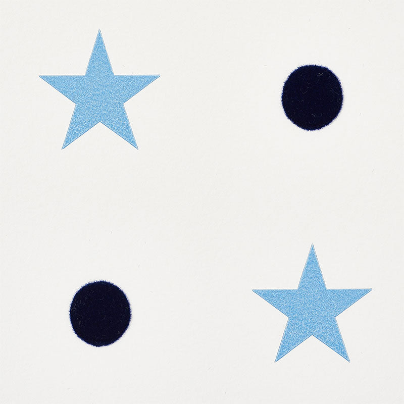 ETOILES ET POINTS Blue Stars and Dots Wallpaper – Schumacher 5008550