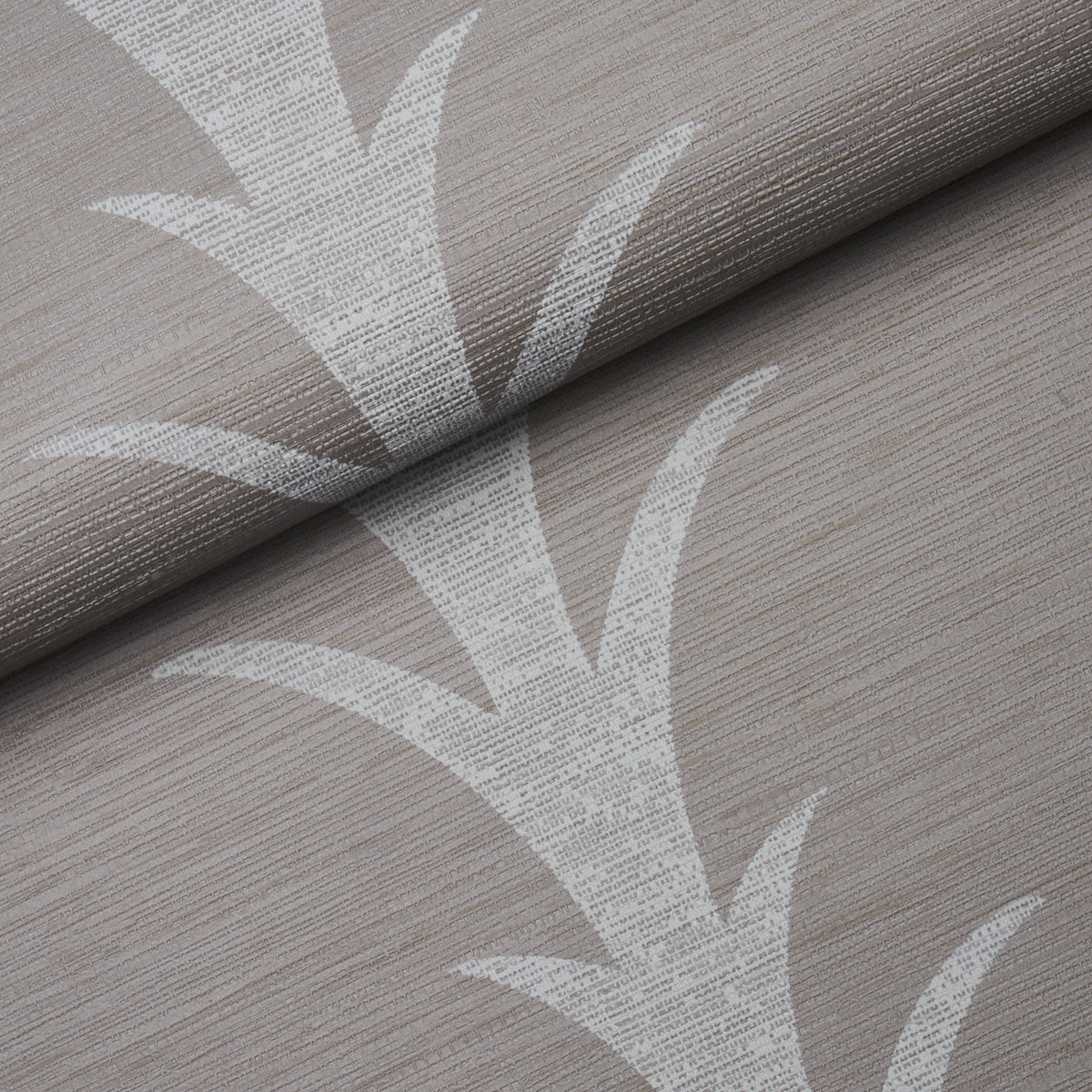 Acanthus Stripe Vinyl Grey by Schumacher Contract-Grade Performance Wallpaper – 5008593