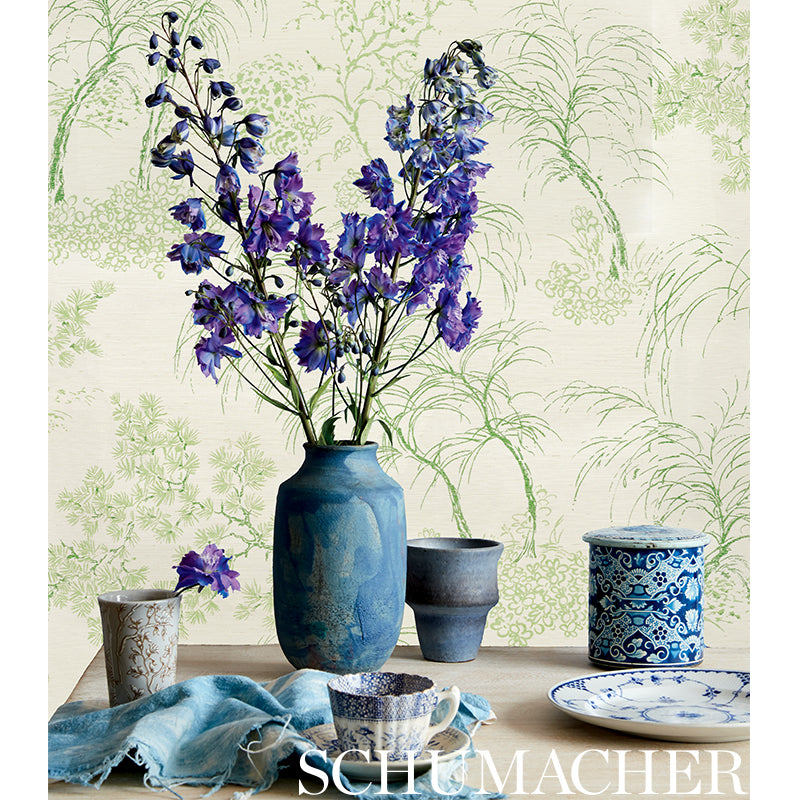 MORI SISAL Porcelain Botanical Sisal Wallpaper – Schumacher 5008750