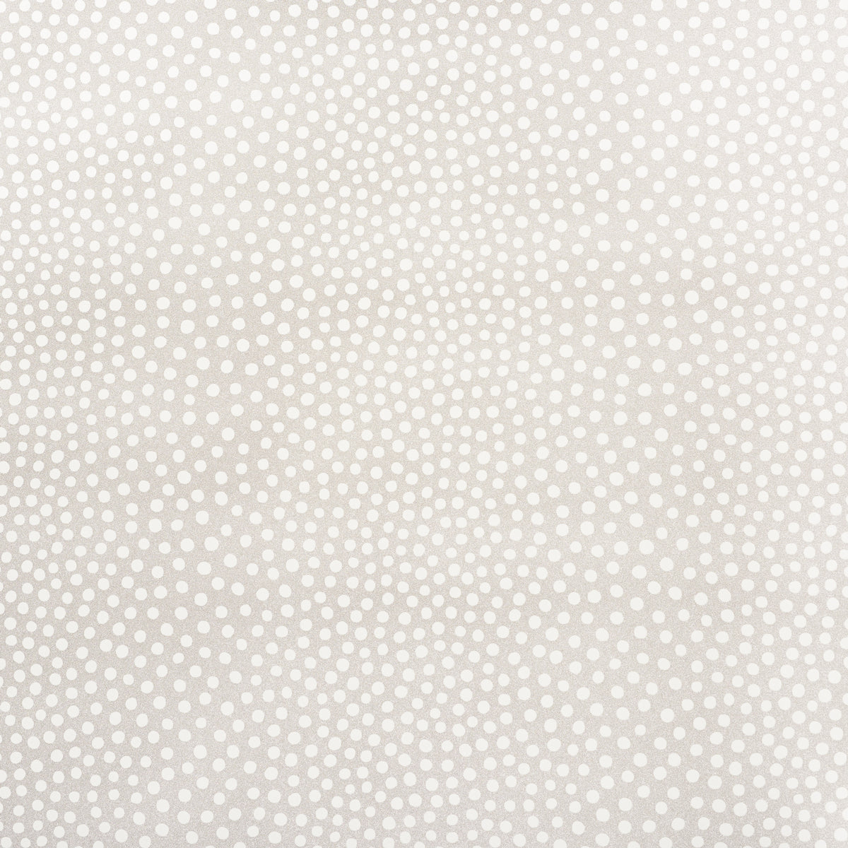Raindots Vinyl wallpaper in warm silver with irregular polka dot pattern by Schumacher