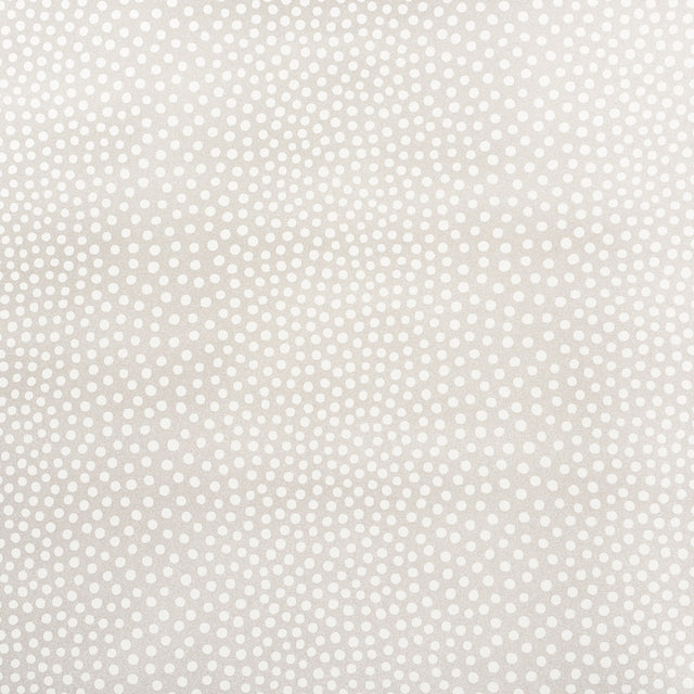 Raindots Vinyl wallpaper in warm silver with irregular polka dot pattern by Schumacher