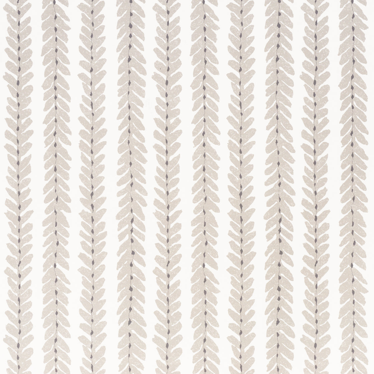 Woodperry Taupe botanical stripe wallpaper by Veere Grenney for Schumacher