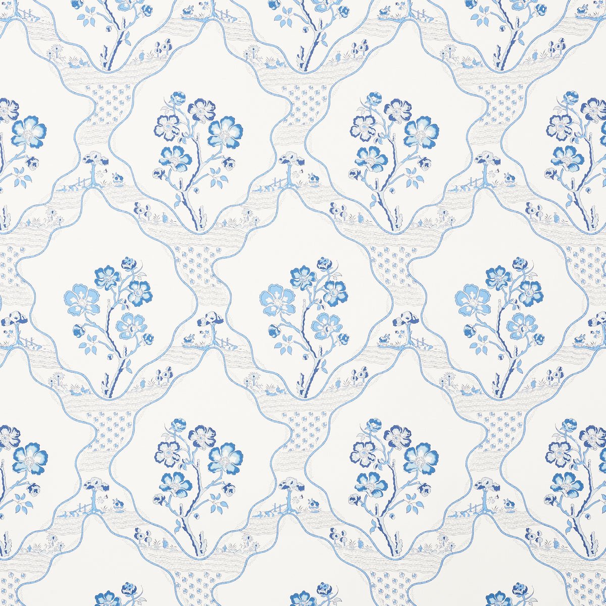 Marella Delft Wallpaper by Schumacher – Country Chic Collection ...