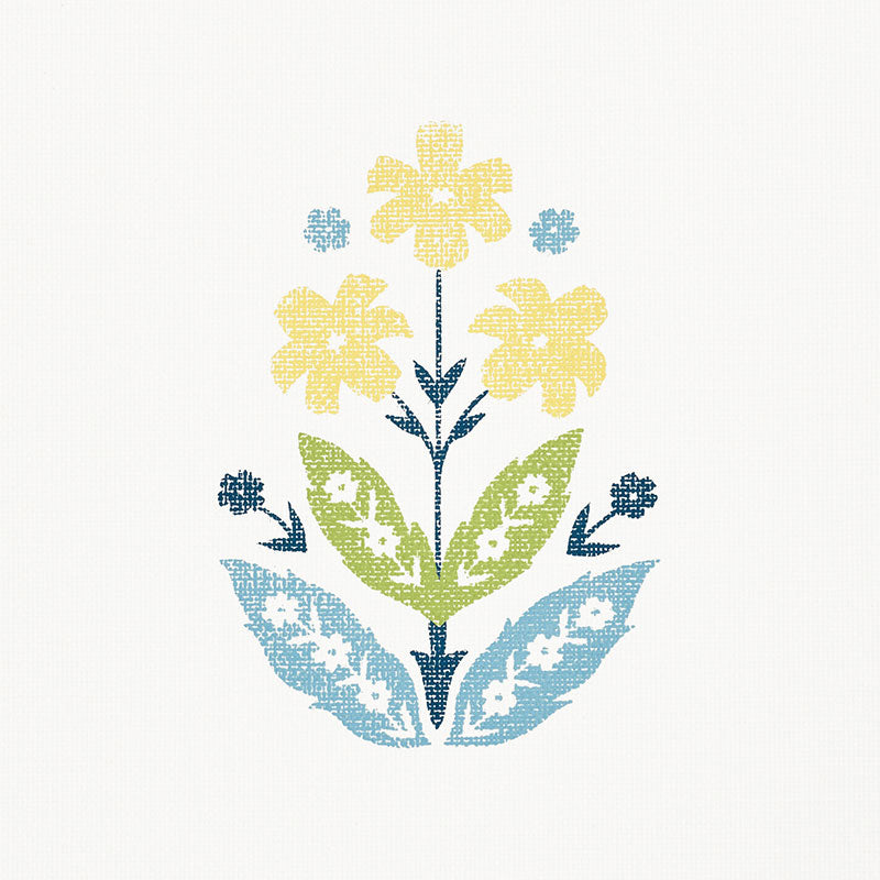 Floweret Paperweave Summer by Schumacher Floral Wallpaper – Schumacher 5008920