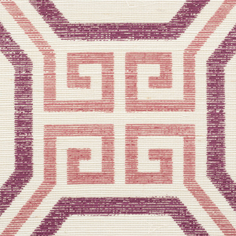 Octavia Sisal Cinnabar by Schumacher Geometric Wallpaper – Schumacher 5008935