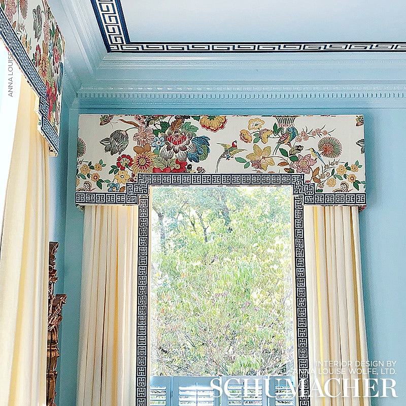 Britt Border Blue by Schumacher Greek Key Wallpaper Border – Schumacher 5009061