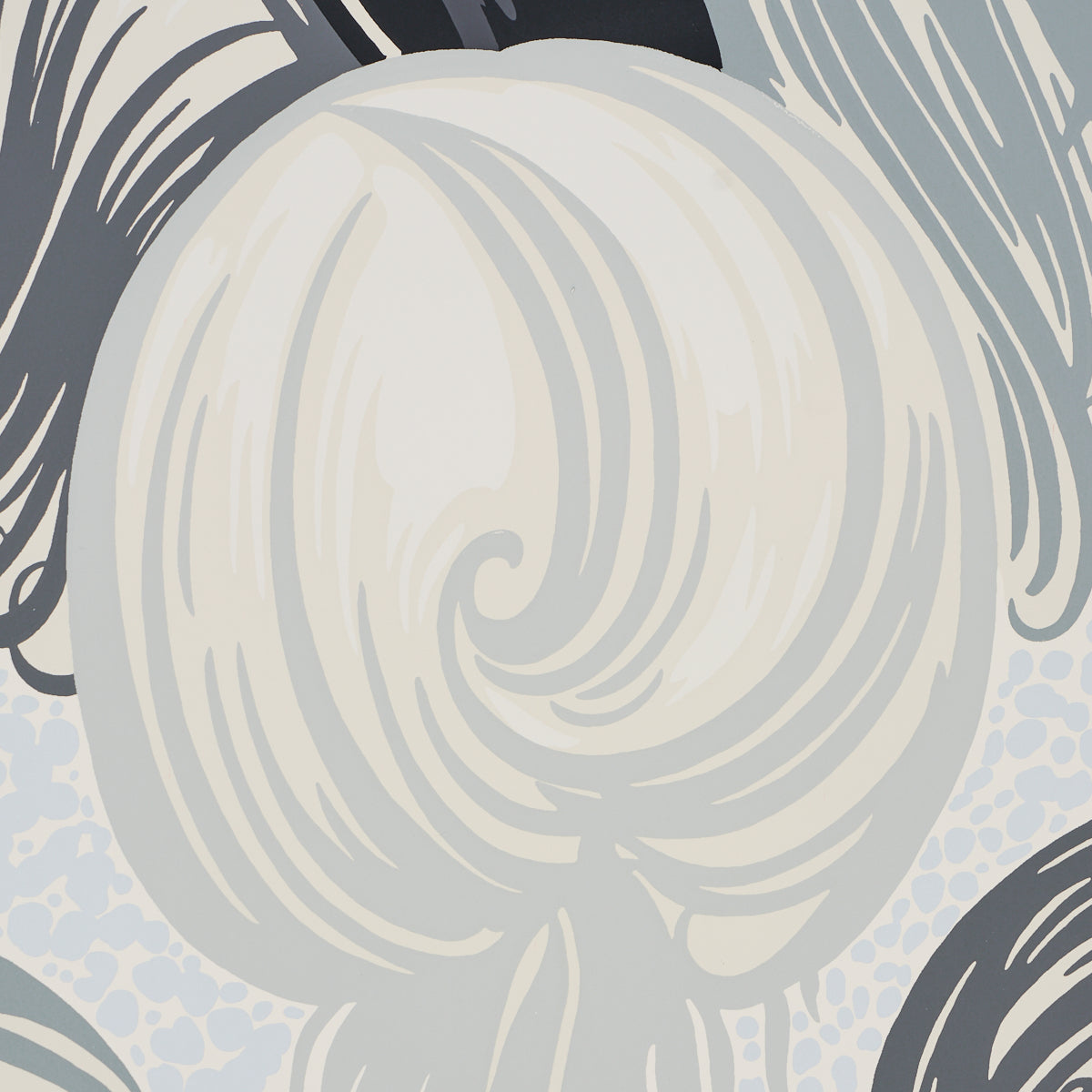 Plumes Grisaille by Schumacher Whimsical Ostrich Feather Wallpaper – Schumacher 5009151