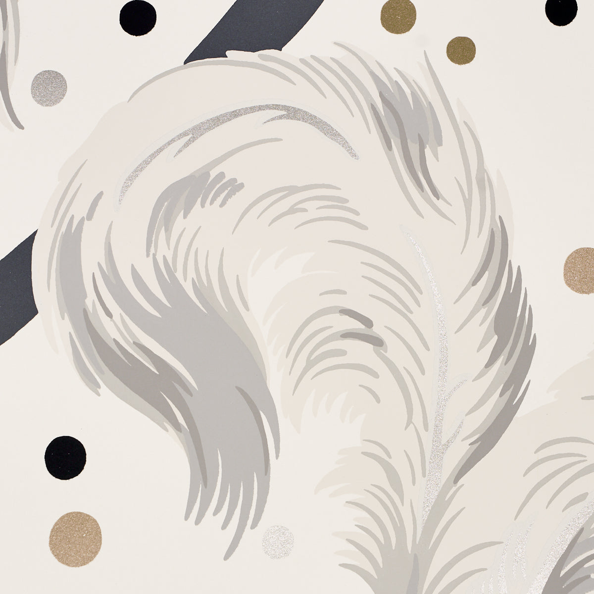 Plumes et Rubans Champagne by Schumacher Fashion Forward Collection Wallpaper – Schumacher 5009182
