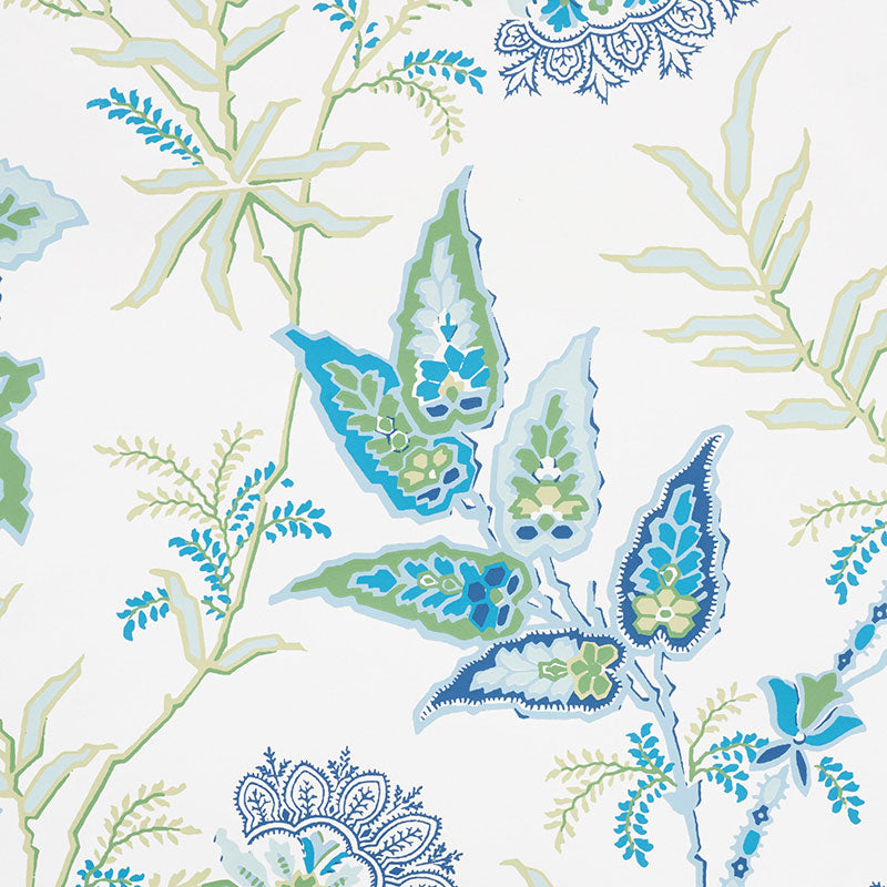 Emperor's Vine Peacock by Schumacher Ottoman Chic Collection Wallpaper – Schumacher 5009290
