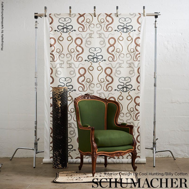 GIOVE Agate & Onyx by Schumacher Mythological Snake Wallpaper – Schumacher 5009462