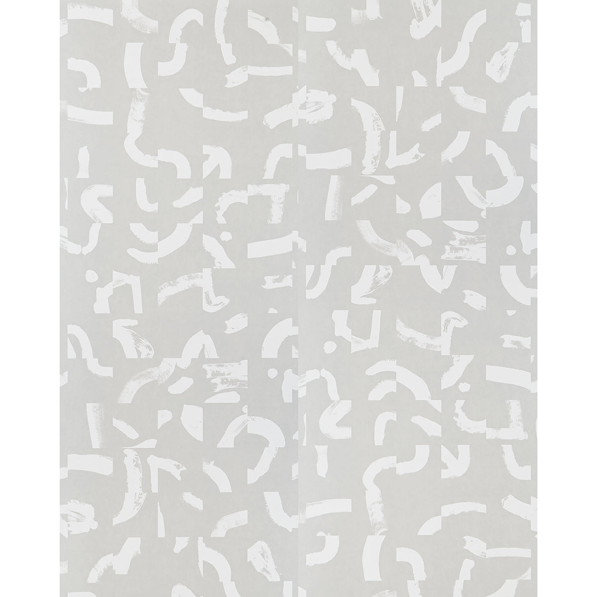 SEPIESSA PANEL SET wallpaper in Stone by Caroline Z Hurley for Schumacher. Abstract brushstroke pattern in neutral tones.