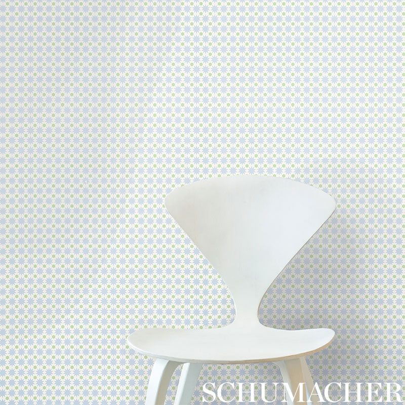 COSMOS Sky by Schumacher Studio Bon Geometric Star Wallpaper – Schumacher 5009560