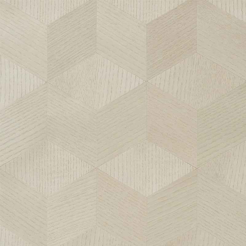 Chevron Inlay Blond by Schumacher Handmade Wood Veneer Geometric Wallpaper – Schumacher 5009630