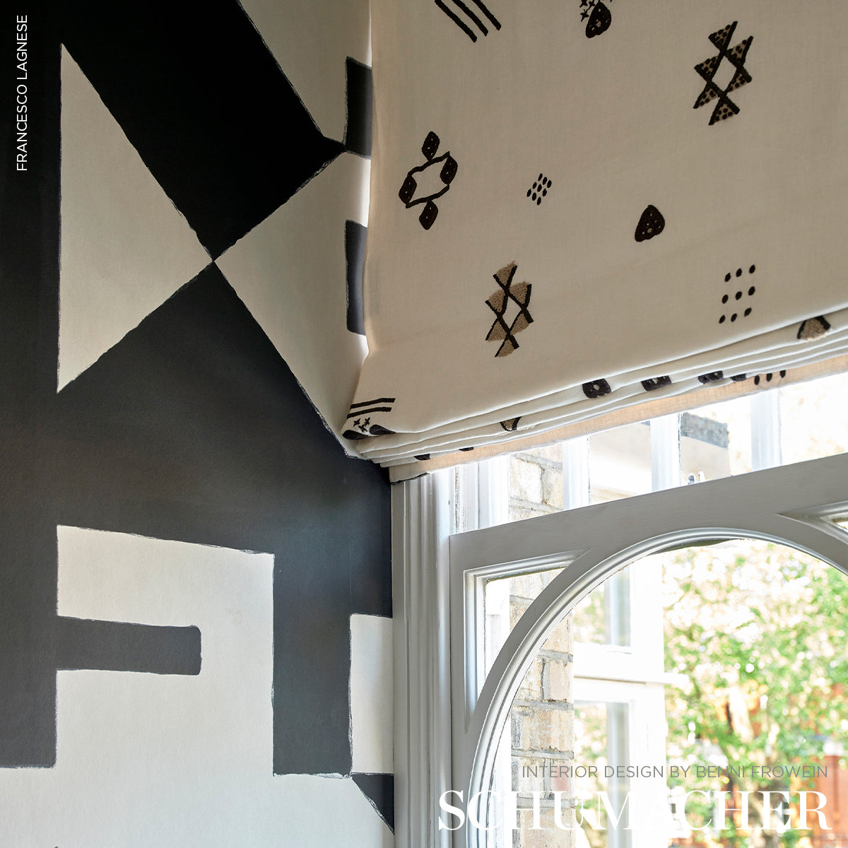 Binary Panel Set Black by Porter Teleo Modern Geometric Wallpaper Mural – Schumacher 5009690