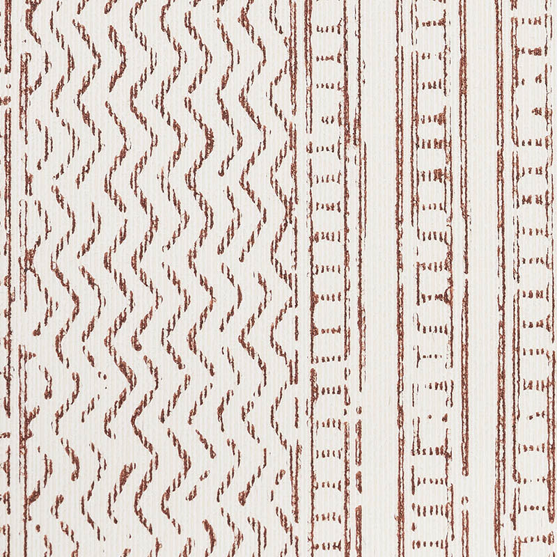 Mohave Sepia by Schumacher Artisanal Stripe Wallpaper – World View Collection 5009841